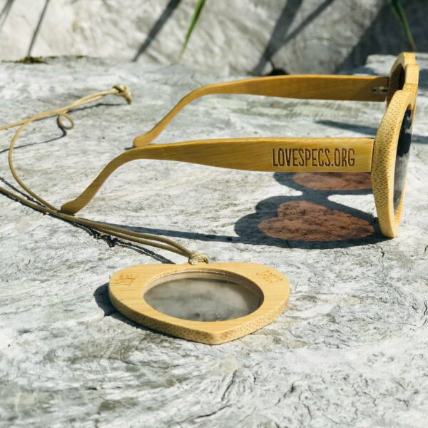 Bamboo LoveSpecs + Love Heart Monocle Bundle